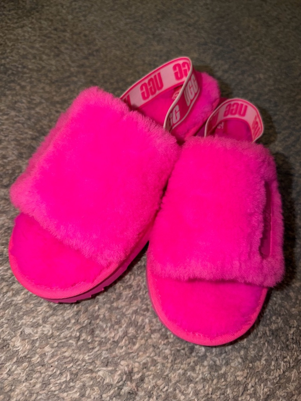 Ugg Disco Sheepskin Slides Women’s Taffy Pink - Picture 3 of 5